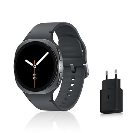 Samsung Galaxy Watch8, Montre Connectée, Coach Running, Coach Sommeil, Galaxy AI, 4G, 40mm, Graphite, Chargeur Secteur Rapide 25