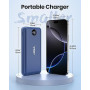 Batterie Externe 27000mAh, 22,5W Power Bank PD20W USB-C Charge Rapide Chargeur Portable pour Smartphone