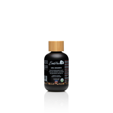 EvasHair - Lwil Maskriti - Huile de Ricin Noir d'Haïti - Protège & Fortifie les Cheveux - Stimule la Pousse - Soin Nourissant - 