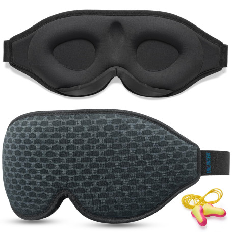 Masque de Nuit Innovant 2026 pour Hommes et Femmes, Conception Masque de Sommeil qui Bloque la Lumière pour Dormir, les Siestes,
