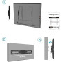 deleyCON Support Mural Universel TV 60"-100" Pouces (152-254cm) Inclinable 75Kg & VESA 900x600 Plasma LCD LED OLED Curved Télévi