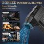 Souffleur de Poussière Sans Fil,110000 RPM Air Comprimé Électrique 180W Puissant avec Écran LED, 3 Vitesses, Batterie 4000mAh, M