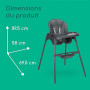 Bebeconfort Meely Plus, chaise haute bébé 2-en-1, 6 mois - 3 ans, coussin rembourré, chaise enfant légère (4 kg), repose-pieds e