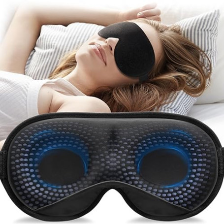 Masque de Nuit,Umisleep 3D lesté Masque de Sommeil pour Homme et Femme, Cache Yeux pour Dormir 100% Bloquant la lumière pour les
