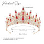 DRESHOW Couronne d'anniversaire pour Femmes Tiare de Cristal pour Filles Accessoires de Cheveux Tiare de Mariage Couronne de Pri