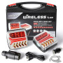 AOHEWEI Feux arrière de remorque sans fil LED Feux arrière de camion magnétiques sans câble 12 V approuvés ECE avec prise 7 broc