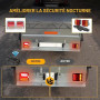 AOHEWEI Feux arrière de remorque sans fil LED Feux arrière de camion magnétiques sans câble 12 V approuvés ECE avec prise 7 broc