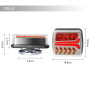 AOHEWEI Feux arrière de remorque sans fil LED Feux arrière de camion magnétiques sans câble 12 V approuvés ECE avec prise 7 broc
