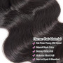 Tabobuii Tissage Naturel Cheveux Humain Brésiliens Vierges 100% Non Traités - Body Wave Human Hair 3 Bundles 16 18 20 Pouces - E