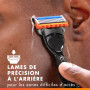 Gillette Rasoir Homme Fusion 5 Power, avec 1 Cartouche, Noir – Manche Réutilisable, Tête de Rechange à 5 Lames en Acier Inoxydab