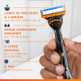 Gillette Rasoir Homme Fusion 5 Power, avec 1 Cartouche, Noir – Manche Réutilisable, Tête de Rechange à 5 Lames en Acier Inoxydab