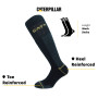 Caterpillar 4 Paires Chaussettes Longues Travail Hommes - Renforcées Talon et Pointe - Coton