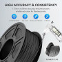 TPU Flexible Filament 1.75mm, JAYO Imprimante 3D Filament TPU Shore 95A, Précision de +/-0,02mm, 0.5KG/500G Bobine, TPU Noir