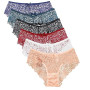 HAGOT Culottes en Dentelle pour Femmes, Lot de 6 Slip Taille Basse, Sous-vêtement Sexy, Soft Lace, Ultra Minces