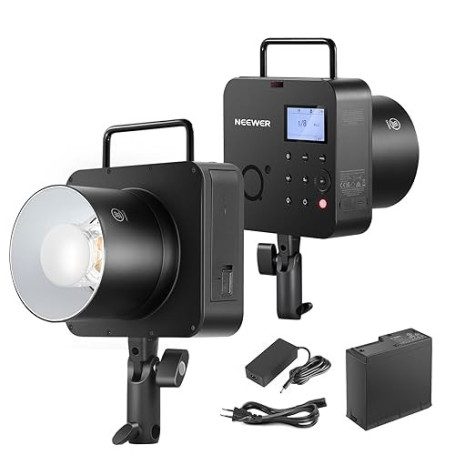 NEEWER Q4 400Ws 2,4G TTL Flash,Compatible avec Godox,1/8000 HSS Tout en Lumière Stroboscopique Photographie Monolight avec Lampe