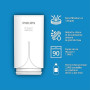 Philips Water Filtre à eau MICROFILTRATION avec affichage numérique, 3 cartouches, filtre SÉDIMENTS, CHLORE et autres impuretés,