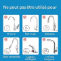 Philips Water Filtre à eau MICROFILTRATION avec affichage numérique, 3 cartouches, filtre SÉDIMENTS, CHLORE et autres impuretés,