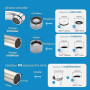 Philips Water Filtre à eau MICROFILTRATION avec affichage numérique, 3 cartouches, filtre SÉDIMENTS, CHLORE et autres impuretés,