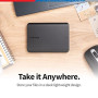 Disque dur externe portable Toshiba Canvio Basics HDTB510XK3AA, 1 To, USB 3.0, Noir