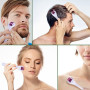 URAQT Derma Roller, 0.5 mm Dermaroller Visage, Roller Micro Aiguille pour Stimule Repousse Cheveux/Pousse Barbe, Réduit la Perte