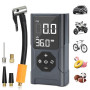 EFaith Compresseur À Air Portatif, gonfleur pneus voiture, Pompe À Velo Gonfleur Electrique, Gonfleur Pneu Sans Fil avec Batteri