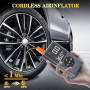 EFaith Compresseur À Air Portatif, gonfleur pneus voiture, Pompe À Velo Gonfleur Electrique, Gonfleur Pneu Sans Fil avec Batteri