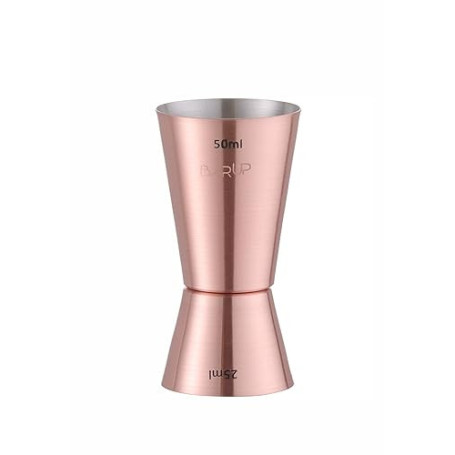 HENDI Jigger double 25/50ml, BarUp, mesure de bar, doseur à cocktail, barman, bar, boissons, cocktails, ø42x(H)86mm, acier inoxy