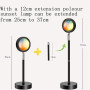 Lampe Coucher de Soleil, Sunset Lamp avec USB, Lumière Arc-en-Ciel Veilleuse LED Réglable en Hauteur 24 Couleurs 4 Modes dynamiq