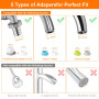 Ibergrif Système de Filtration sur Robinet (1 Cartouche Incluse), Filtre à Eau Cuisine avec Charbon Actif, Réduit Chlore, PFAS, 