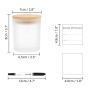 Winter Shore Petit Pot Verre 170 ml avec Couvercles [Lot de 15] - Contenant Bougie Gelé - Pot Bougie Vide - 15 Étiquettes Autoco