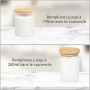 Winter Shore Petit Pot Verre 170 ml avec Couvercles [Lot de 15] - Contenant Bougie Gelé - Pot Bougie Vide - 15 Étiquettes Autoco