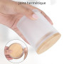 Winter Shore Petit Pot Verre 170 ml avec Couvercles [Lot de 15] - Contenant Bougie Gelé - Pot Bougie Vide - 15 Étiquettes Autoco