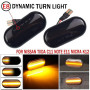 Hacreyatu Indicateur de direction latéral dynamique LED pour N-issan Qashqai J10 Micra C NP300 Navara Pathfinder Terrano III R51