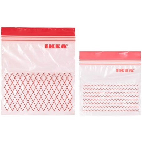 Istad Lot de 60 sacs en plastique noir et jaune avec 30 sacs de 0,4 l et 30 sacs de 1 litre refermables réutilisables