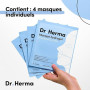 Dr. Herma - Masque Hydrogel Collagène & Acide Hyaluronique Hydratation Intense, Anti-Âge, Resserrement des Pores, Hypoallergéniq