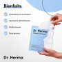Dr. Herma - Masque Hydrogel Collagène & Acide Hyaluronique Hydratation Intense, Anti-Âge, Resserrement des Pores, Hypoallergéniq
