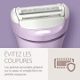 Philips Lady Shaver série 8000 – rasoir sans fil, sur peau sèche ou mouillée, système de rasage à 3 lames, tête flexible, éclair