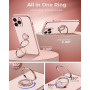 XYZ Coque pour iPhone 11 Pro Max, avec Double Anneau de Support Cœur, avec Lanière pour Filles et Femmes, Coque de Protection de