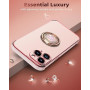 XYZ Coque pour iPhone 11 Pro Max, avec Double Anneau de Support Cœur, avec Lanière pour Filles et Femmes, Coque de Protection de