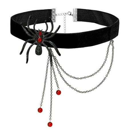W WIDMANN MILANO Party Fashion - Bijou fantaisie araignée avec strass, pour adultes, accessoire Halloween, carnaval, quotidien