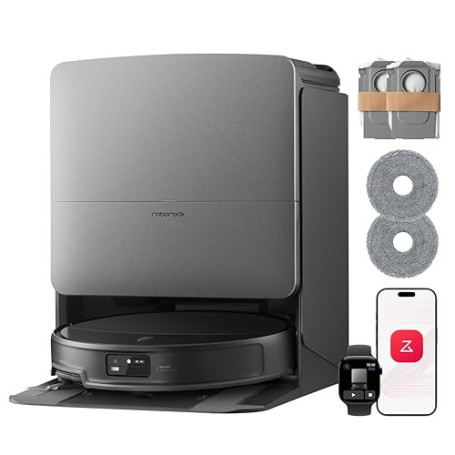 roborock Saros 20 Set Robot Aspirateur Laveur 36000Pa, Châssis AdaptiLift 3.0, Système Autonome StarSight 2.0, Double Anti-enche