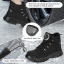 AOOSU Chaussures de Sécurité Homme, Chaussures de Travail Embout Acier Montante, Bottes de Sécurité Antidérapant Respirant, Bask