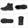AOOSU Chaussures de Sécurité Homme, Chaussures de Travail Embout Acier Montante, Bottes de Sécurité Antidérapant Respirant, Bask