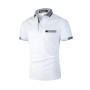 LIUPMWE Polo Homme Manche Courte Coton Casual Golf Couleur de Couture T-Shirt