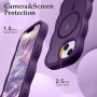 Pepmune Coque Magnétique pour iPhone 15 Plus iPhone 14 Plus[Compatible avec Magsafe] Translucide Mat Cadre Vague Bouclée Coque d