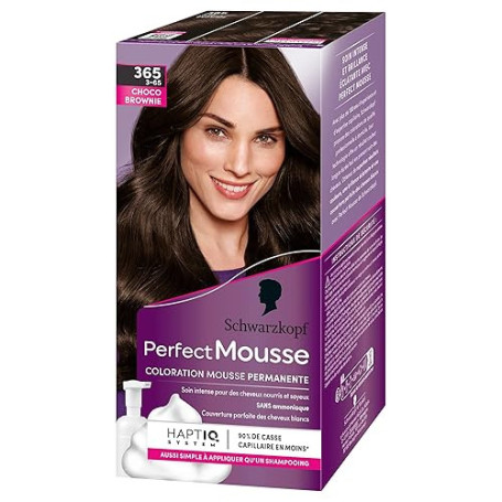 Schwarzkopf - Perfect Mousse - Coloration Cheveux - Mousse Permanente sans Ammoniaque - Masque Soin 96 % d'ingrédients d'origine