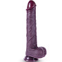 Grand gode réaliste noir de 23 cm, en silicone double couche, doté d'une ventouse puissante, massage du point G et de l'anus, pé