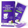 Bande Blanchiment Dentaire Violet,28 Bande 14 Ensembles Blanchisseur de Dents Sans Danger pour l'Émail, Formule Non Sensible