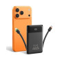 VEGER Batterie Externe 10000mah avec Câble Intégré, Power Bank 22.5W Charge Rapide Portable, Fin Compact Chargeur USB C avec écr