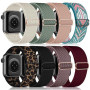 chinbersky 8 Pack Bracelets Compatibles avec Bracelet Apple Watch 41mm 38mm 40mm Femmes Hommes, Bracelet en Réglable Nylon élast